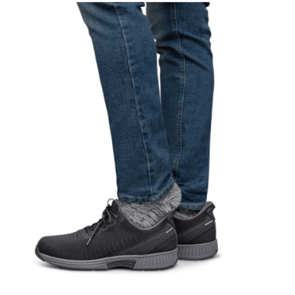 Orthofeet Yari Men's Orthopedic Walking Shoes - Black / Grey 5