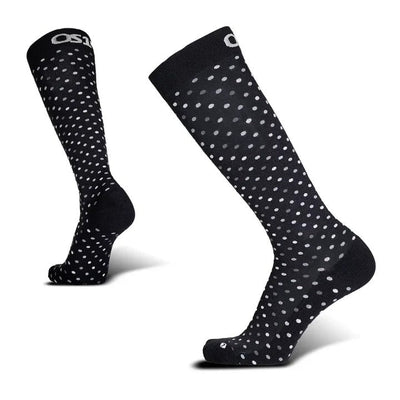 OS1st WCM Wellness Compression Socks Black / Polka Dots 1