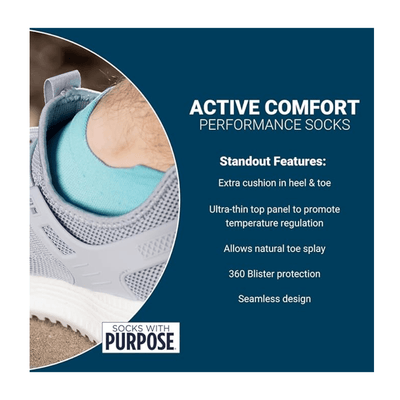 OS1st WIDE Wellness Performance Socks | No Show Black 2