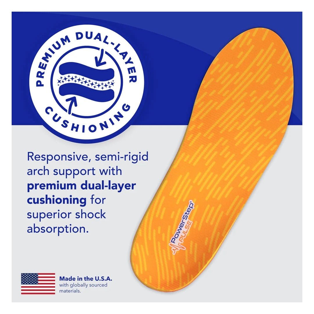 Powerstep Pinnacle Unisex Pain relief Full Length insoles High Arch 6