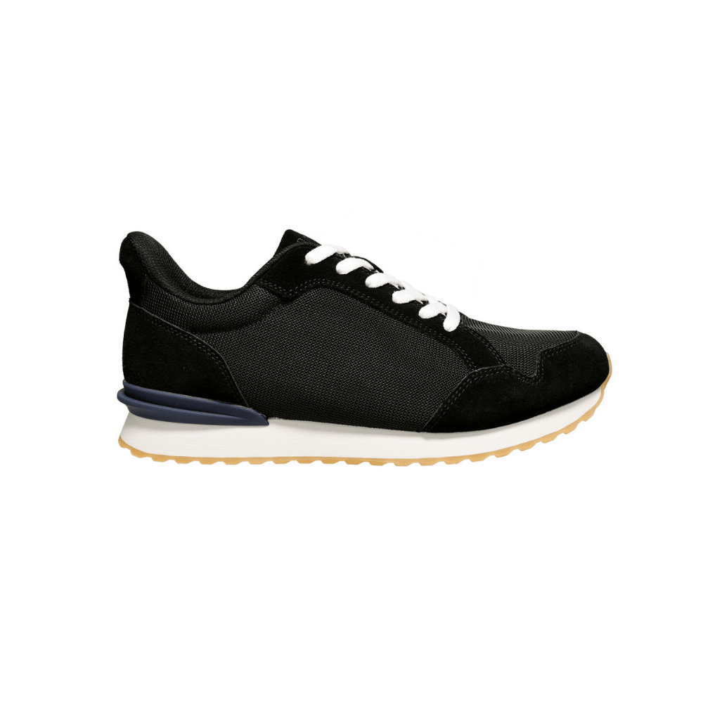 Propét Carmine Men's Hands-Free Step-In Walking Sneaker – Black 1