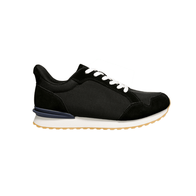 Propét Carmine Men's Hands-Free Step-In Walking Sneaker – Black 1