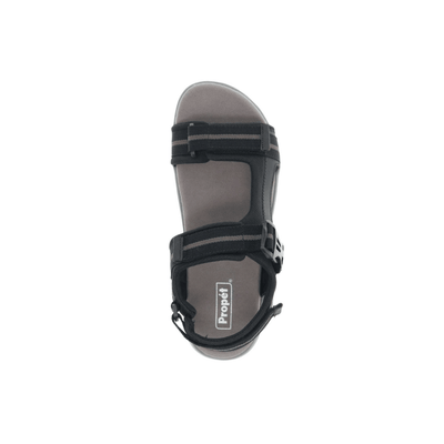 Propét Eli Men's Adjustable Walking Sandals - Black/Grey 3