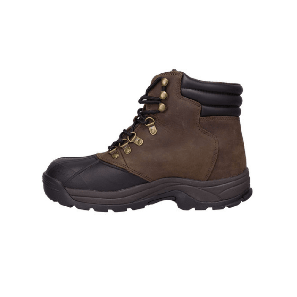 Propét Men’s Blizzard Mid Lace Insulated Winter Boot - Black & Brown/Black 7