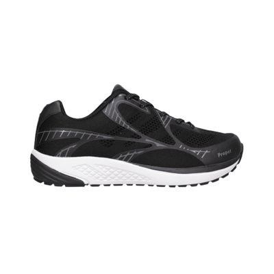 Propét Men's One LT Athletic Sneaker - Black/Grey & Dark Grey/Burnt Orange 1