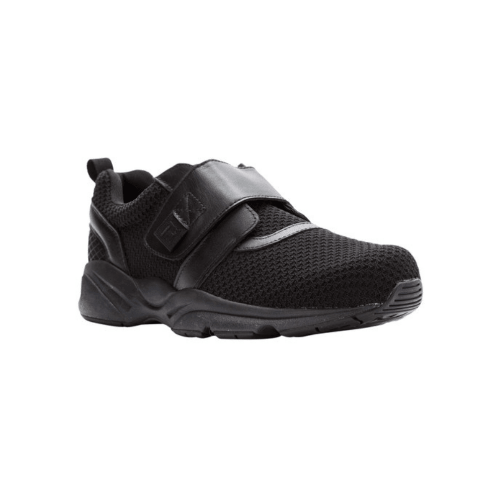 Propét Men’s Stability X Strap Athletic Walking Sneaker - Black & LT Grey 2