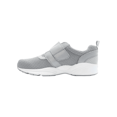 Propét Men’s Stability X Strap Athletic Walking Sneaker - Black & LT Grey 7