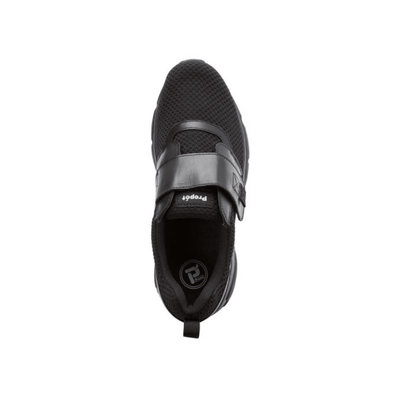 Propét Men’s Stability X Strap Athletic Walking Sneaker - Black & LT Grey 5