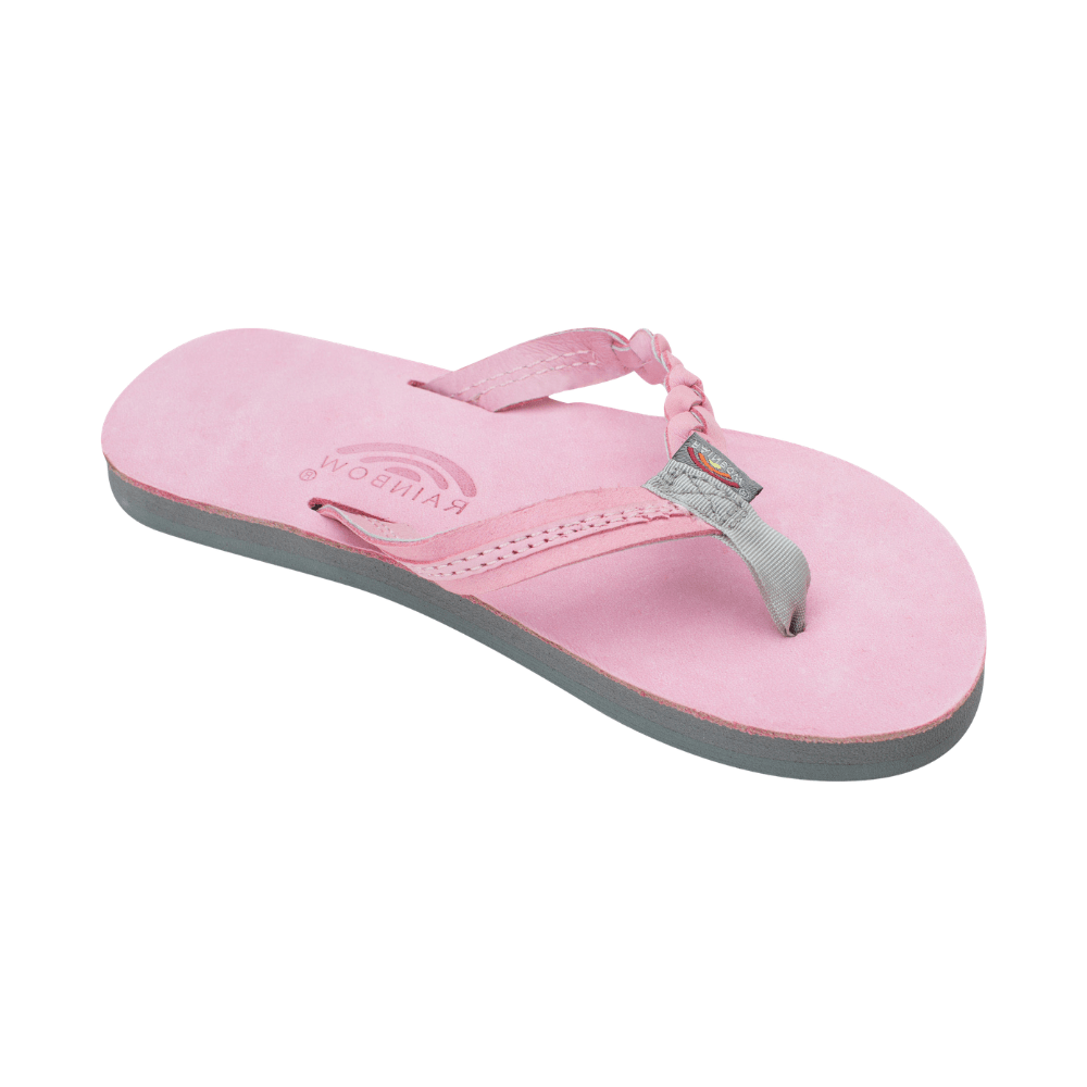 Rainbow Flirty Braidy Toddler & Kids Size Pink/Grey Sandals 101LTSFB 1