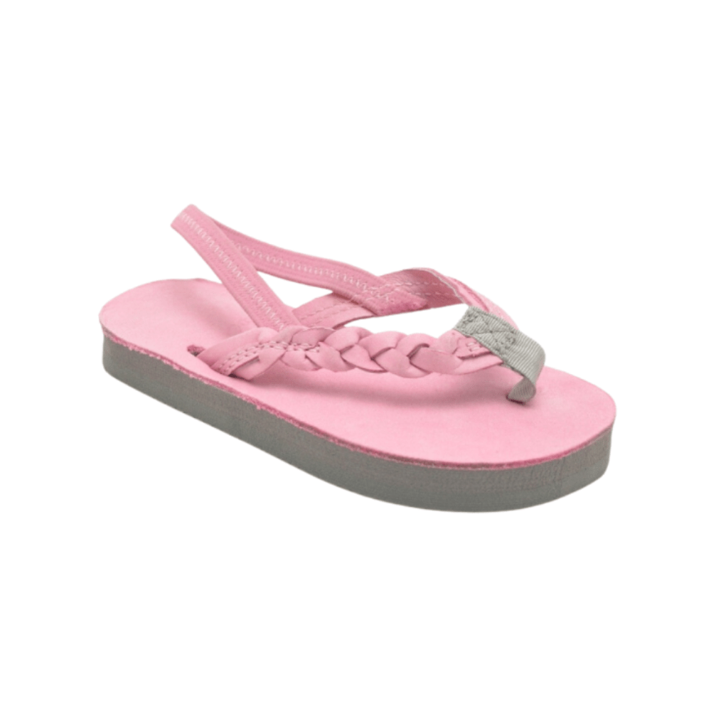 Rainbow Flirty Braidy Toddler & Kids Size Pink/Grey Sandals 101LTSFB 1