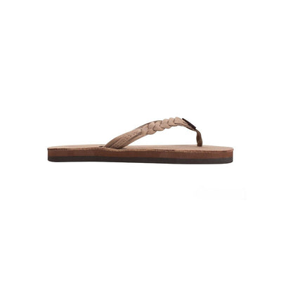 Rainbow Kids Flirty Braidy - Premier Leather Braided 1/2" Strap Dark brown sandal 2