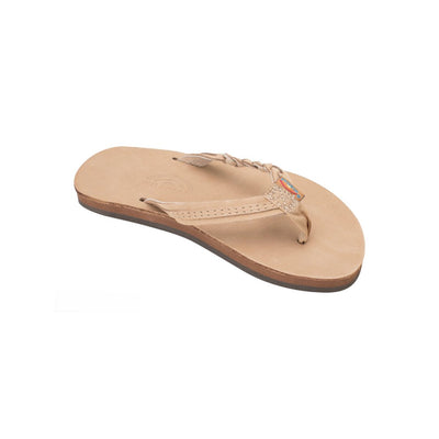 Rainbow Kids Flirty Braidy- Premier Leather Braided 1/2" Strap Sierra brown sandal 1