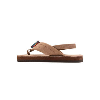 Rainbow Kids Premier Leather With Back Strap Dark Brown Sandal 2