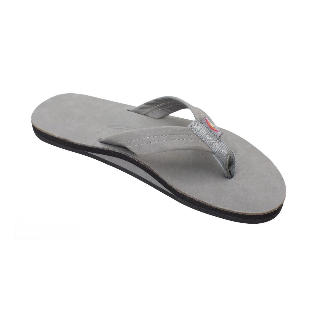 Rainbow Men's Leather Single Layer Wide Strap Arch Support Sandal 1