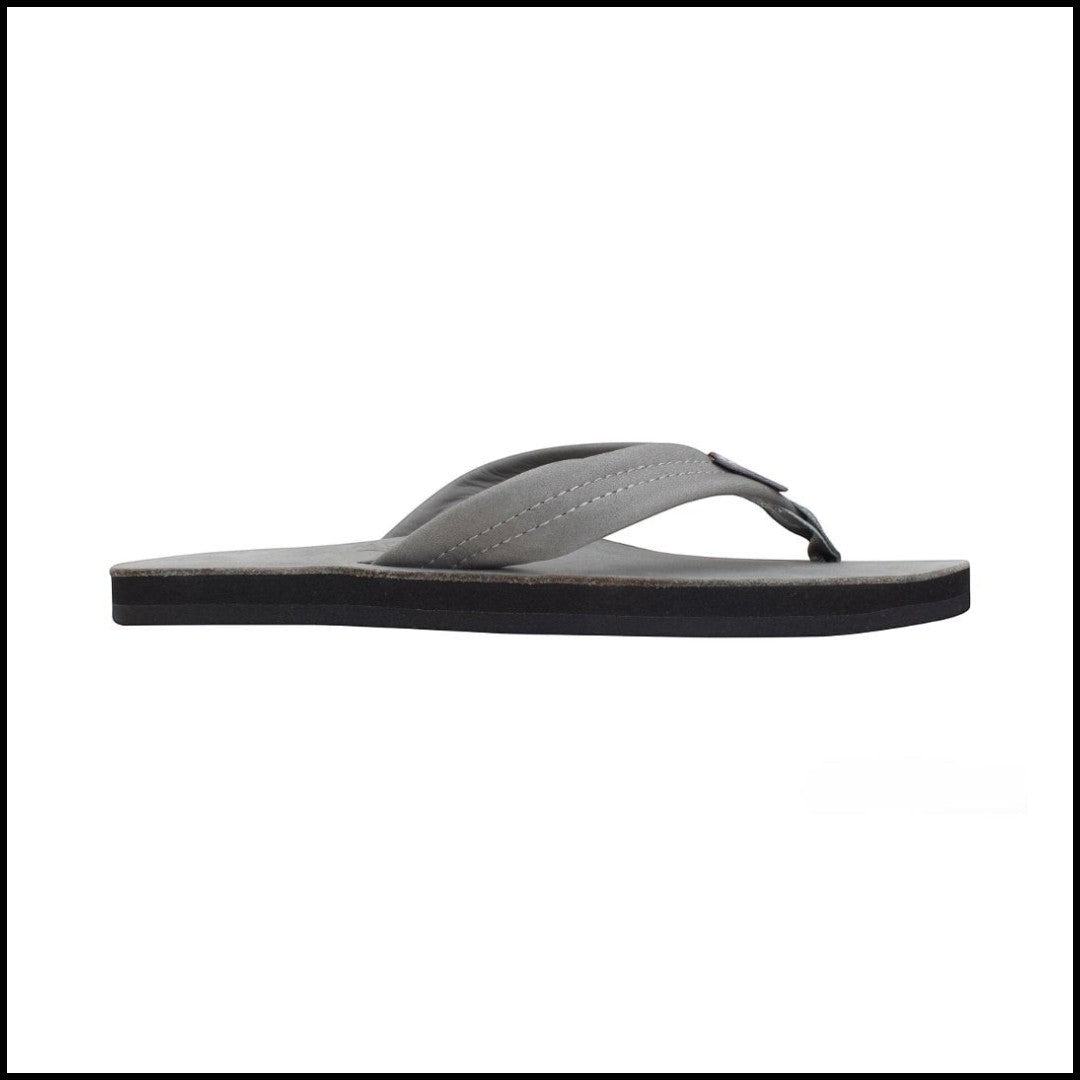 Rainbow Sandal Women's Single Layer Wide Strap Premier Leather - GREY 2