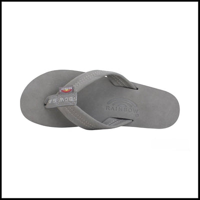 Rainbow Sandal Women's Single Layer Wide Strap Premier Leather - GREY 3