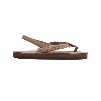 Rainbow Sandals Kid's Toddler - Flirty Braidy Dark Brown Flipflop 1
