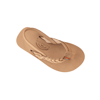Rainbow Sandals Kid's Toddler - Flirty Braidy Sierra Brown Flipflop 1