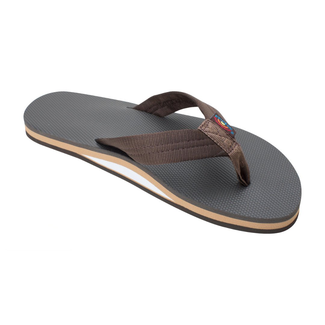 Rainbow Sandals Men's Classic Rubber - Single Layer Soft Top - EVA Rubber Filled Nylon Strap 1