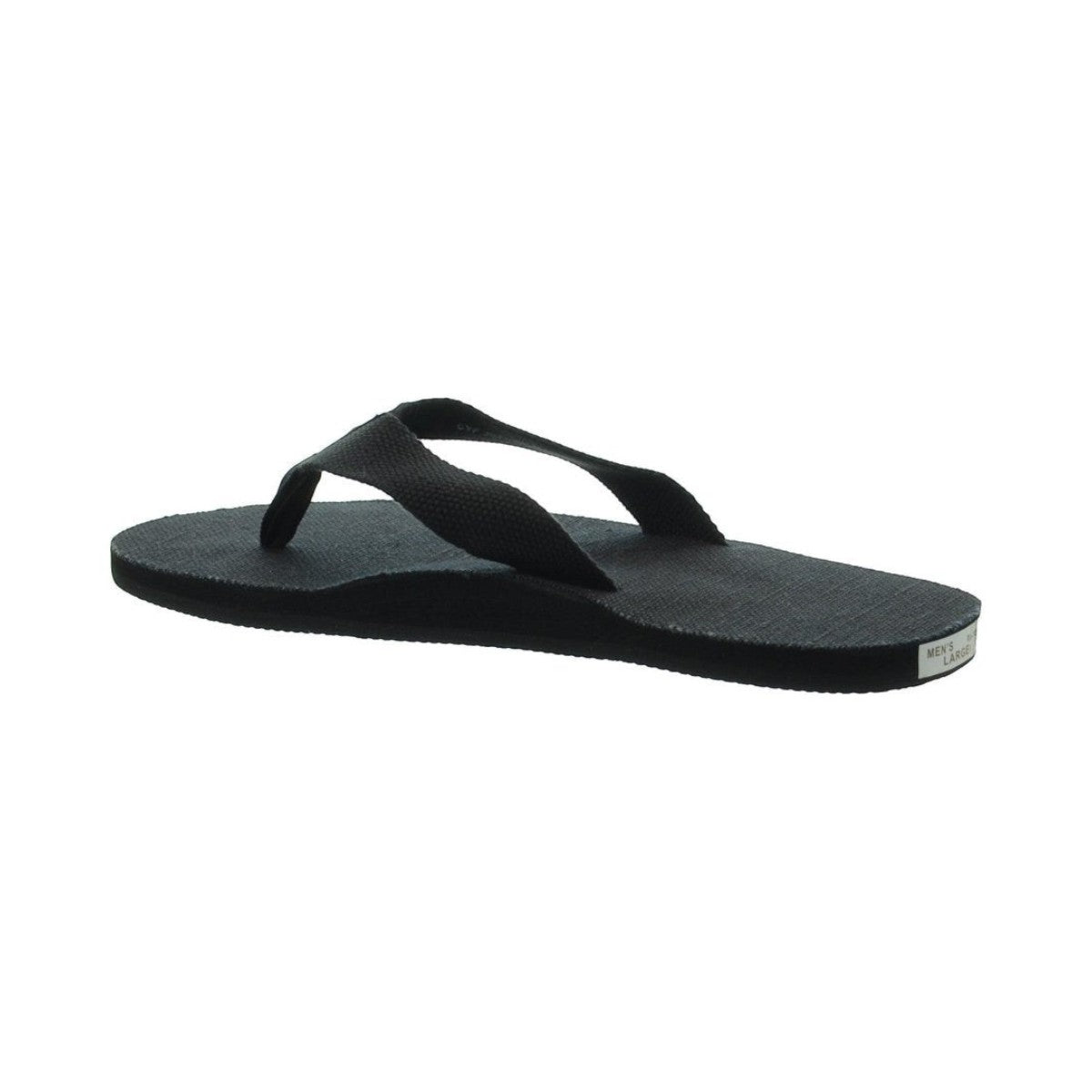 Rainbow Sandals Men's Hemp Single Layer Black Flipflop 5