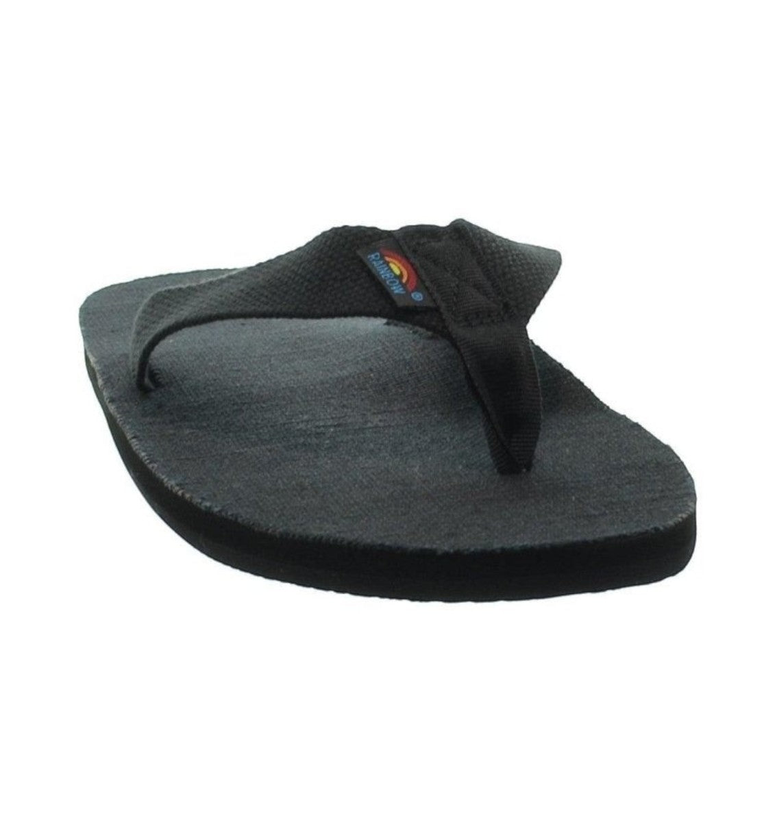 Rainbow Sandals Men's Hemp Single Layer Black Flipflop 2