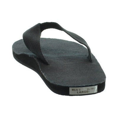 Rainbow Sandals Men's Hemp Single Layer Black Flipflop 6