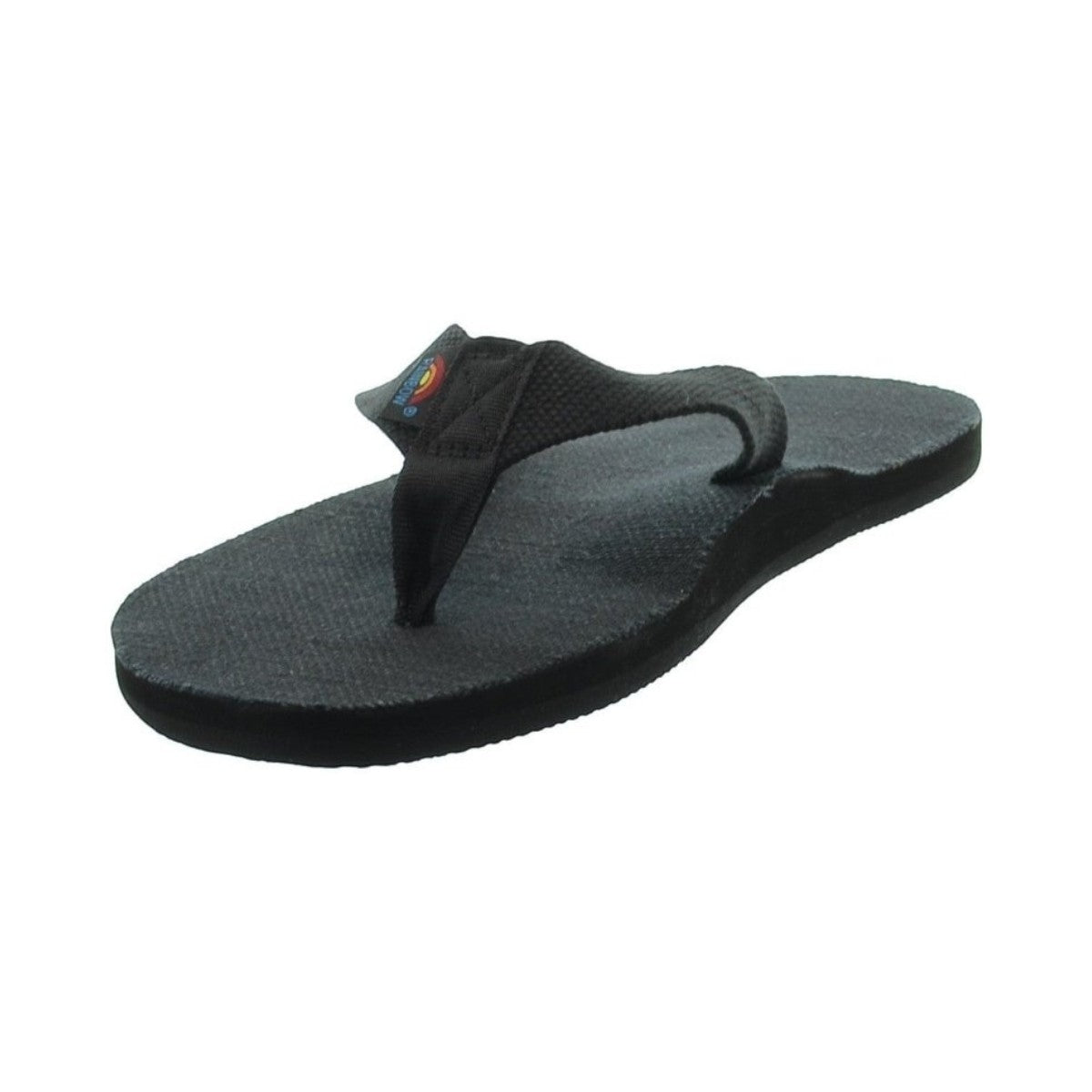 Rainbow Sandals Men's Hemp Single Layer Black Flipflop 3