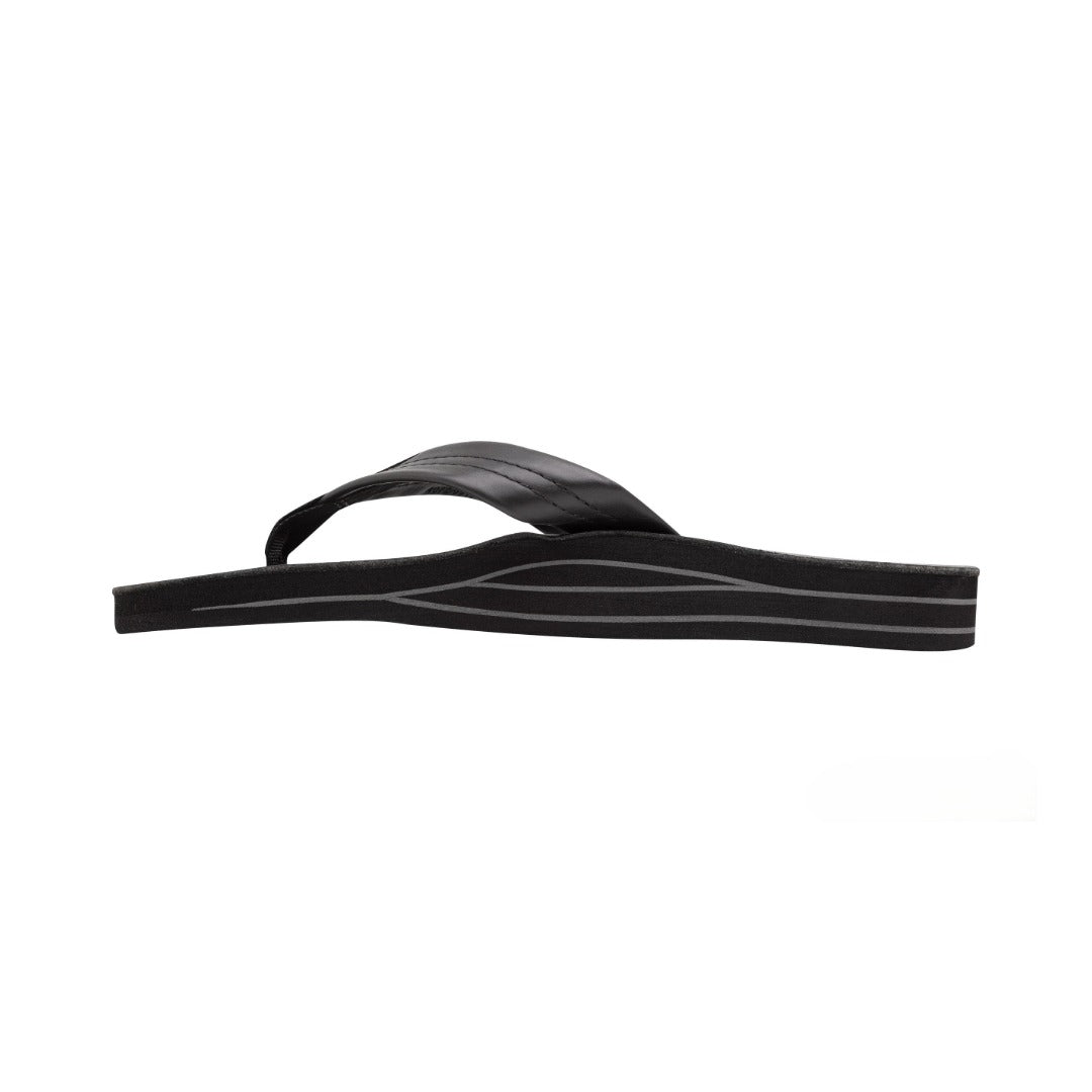 Rainbow Sandals Men's Leather Double Layer Wide Strap Black Flip Flop 4