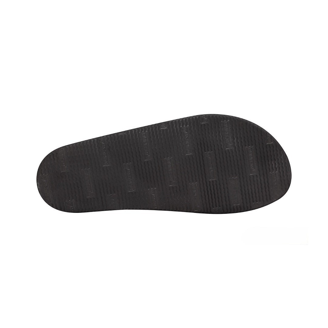 Rainbow Sandals Men's Leather Double Layer Wide Strap Leather Flip Flop - Black 4