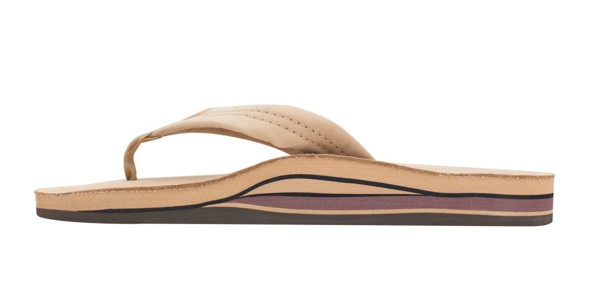 Rainbow Sandals Men's Leather Double Layer Wide Strap Sierra Brown Flip Flop - Men's SandalRainbow Sandals