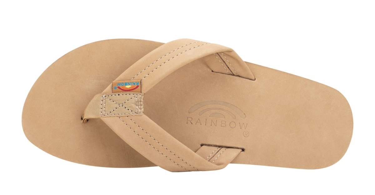 Rainbow Sandals Men's Leather Single Layer Wide Strap Sierra Brown Flip Flop - Men's SandalRainbow Sandals