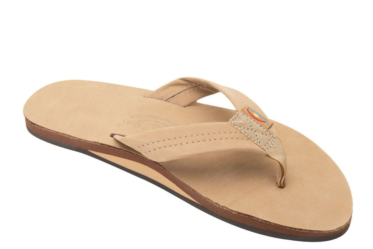 Rainbow Sandals Men's Leather Single Layer Wide Strap Sierra Brown Flip Flop - Men's SandalRainbow Sandals