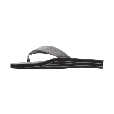 Rainbow Sandals Men's Premier Leather Double Layer Grey Wide Strap Sandal 5