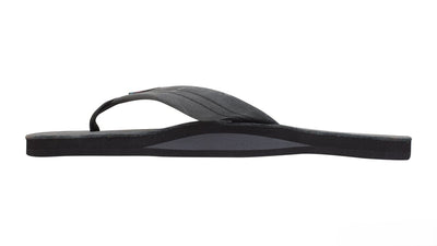 Rainbow Sandals Men's Premier Leather Single Layer Wide Strap Black Flip Flop 4