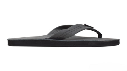 Rainbow Sandals Men's Premier Leather Single Layer Wide Strap Black Flip Flop 2