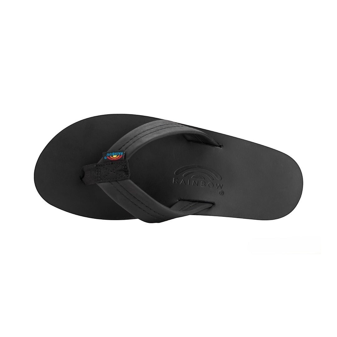 Rainbow Sandals Men's Single Layer Wide Strap Classic Leather - Black 3