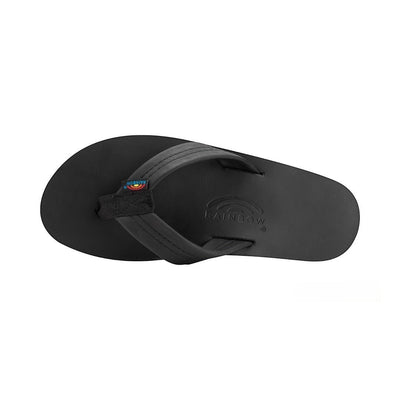 Rainbow Sandals Men's Single Layer Wide Strap Classic Leather - Black 3