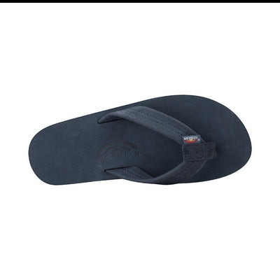Rainbow Sandals Men's Single Layer Wide Strap Premier Leather - Navy 2