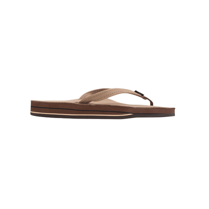 Rainbow Sandals Women's Arch Narrow Strap Double Layers Dark Brown Leather 2