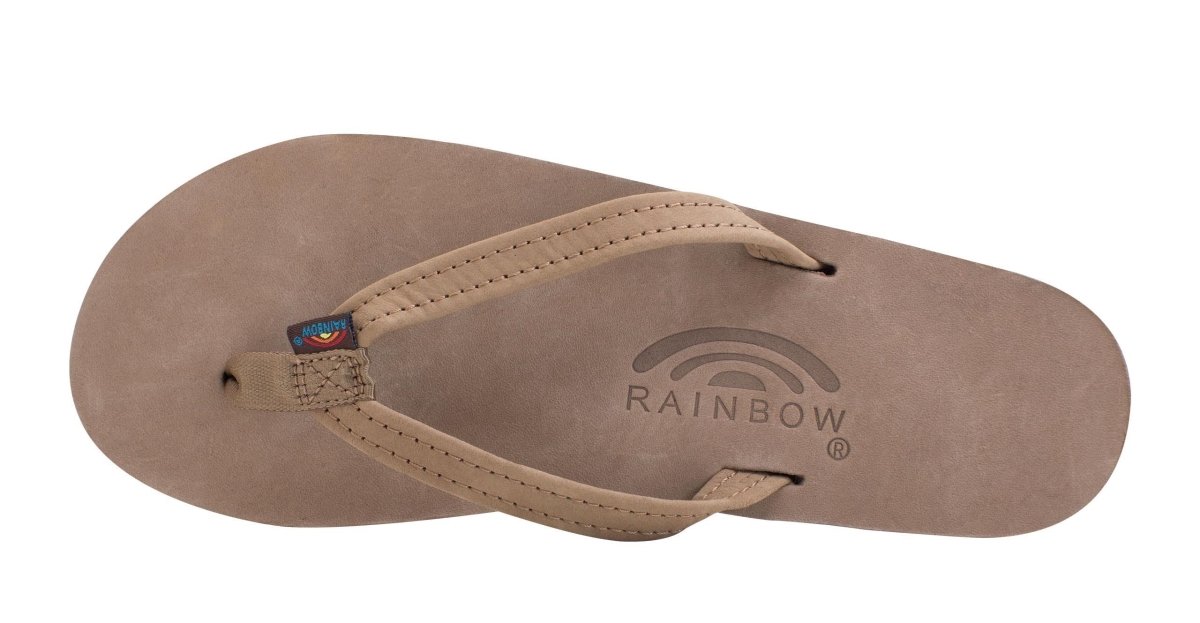 Rainbow Sandals Women's Leather Single Layer Narrow Strap Dark Brown Flip Flop - Women's SandalRainbow Sandals