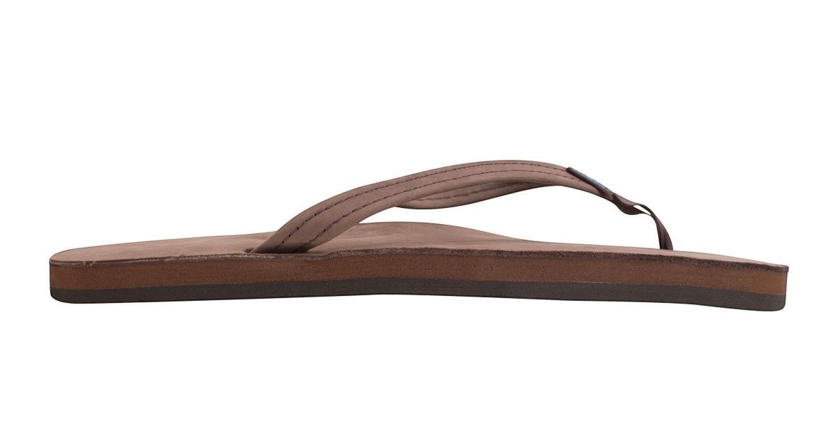 Rainbow Sandals Women's Leather Single Layer Narrow Strap Expresso Flip Flop 2