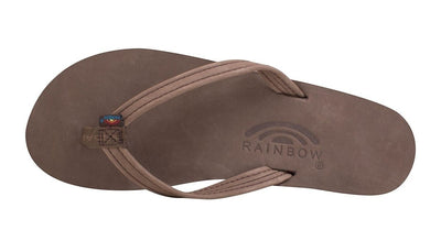 Rainbow Sandals Women's Leather Single Layer Narrow Strap Expresso Flip Flop 3