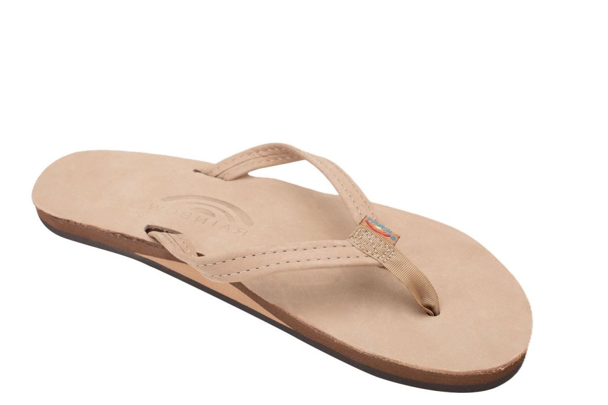 Rainbow Sandals Women's Leather Single Layer Narrow Strap Sierra Brown Flip Flop - Women's SandalRainbow Sandals