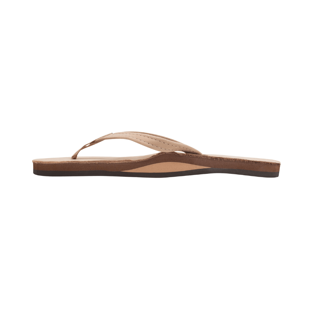 Rainbow Sandals Women's Leather Single Layer Narrow Strap Sierra Brown Flip Flop 4