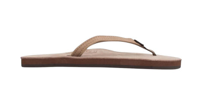 Rainbow Sandals Women's Single Layer Narrow Strap Flip Flop - Dark Brown 2