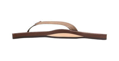 Rainbow Sandals Women's Single Layer Narrow Strap Flip Flop - Dark Brown 3