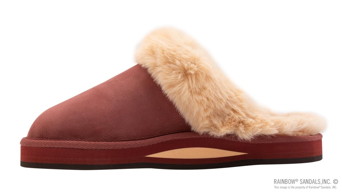 Rainbow Sandals Women's Sunset Snugs Premier Leather Cognac Slipper 4