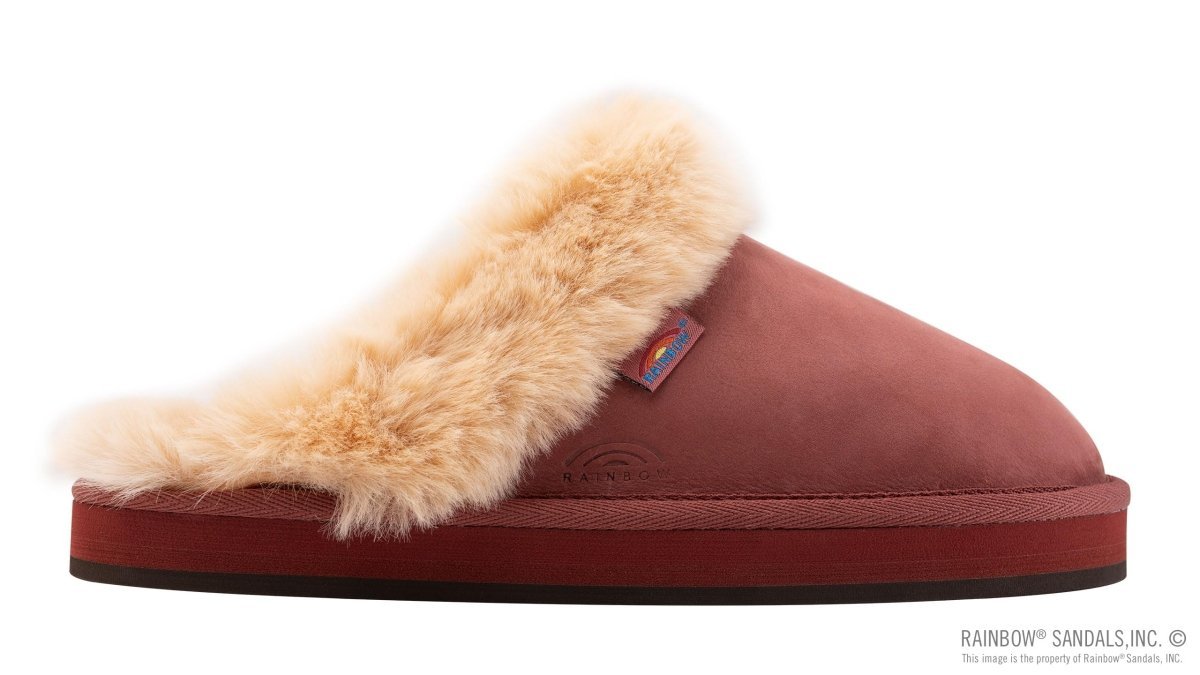 Rainbow Sandals Women's Sunset Snugs Premier Leather Cognac Slipper 2