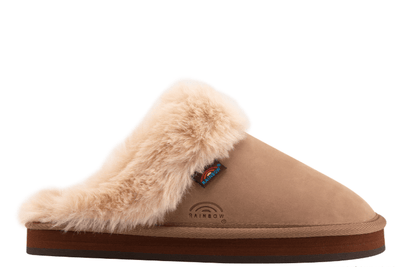 Rainbow Sandals Women's Sunset Snugs Premier Leather Dark Brown Slipper 6