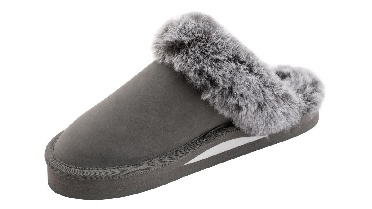 Rainbow Sandals Women's Sunset Snugs Premier Leather Grey Slipper 2